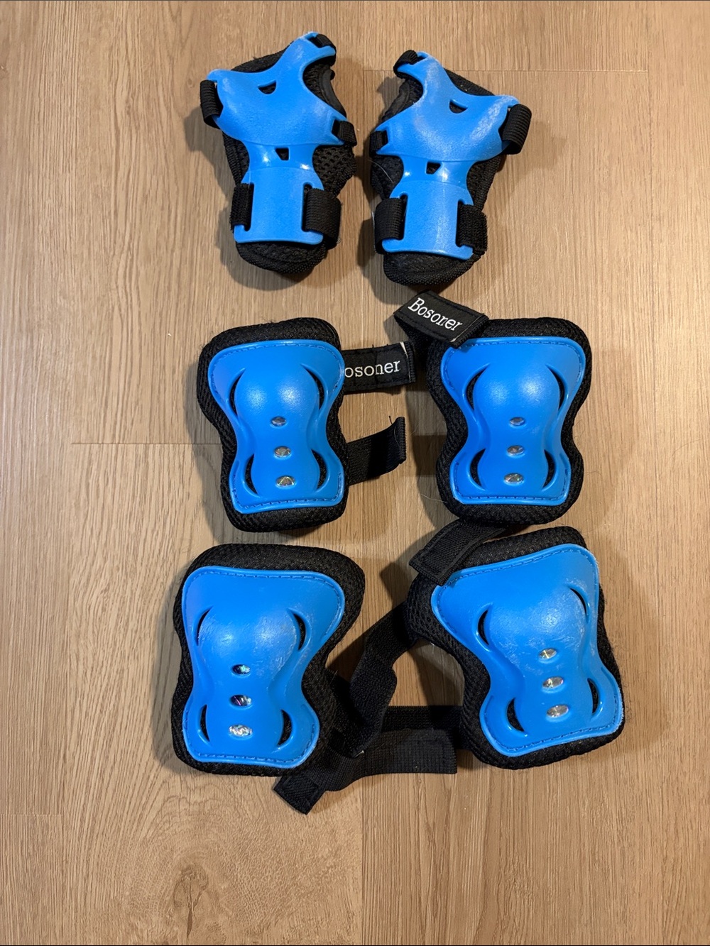 Blue Kids Protective Gear Set - Knee Elbow Wrist Pads